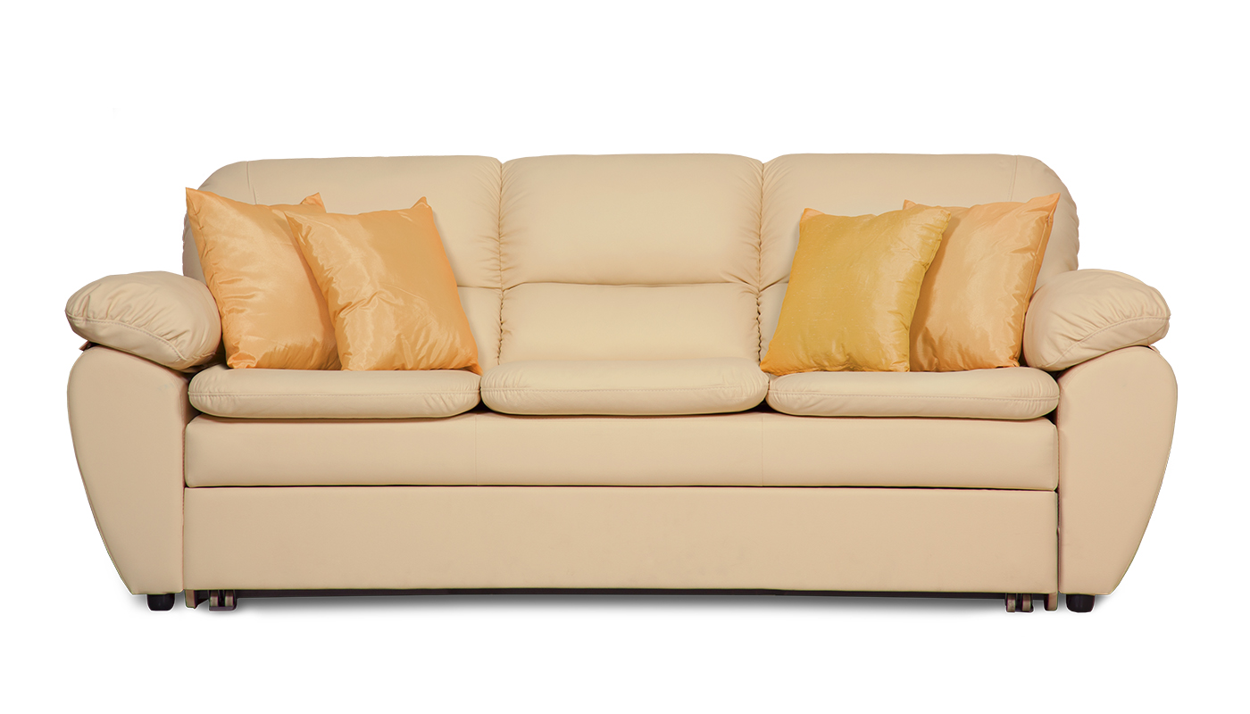 Canapé en cuir écologique beige